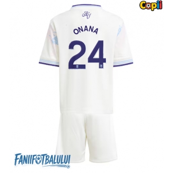 Aston Villa Amadou Onana #24 Echipament de Fotbal Replică 2025-26 Copii Treilea (+ Șorturi)